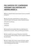 FIELD SANITATION TEST COMPREHENSIVE&NewLine;ASSESSMENT 2026 QUESTIONS WITH&NewLine;ANSWERS GRADED A&plus;