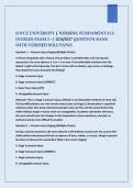 JOYCE UNIVERSITY &vert; NURSING FUNDAMENTALS &lpar;NUR125&rpar; EXAM 2 &ndash;&vert; 2026&sol;2027 QUESTION BANK WITH VERIFIED SOLUTIONS&period;