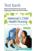  Test bank for Maternal & Child Health Nursing&colon; Care of the Childbearing & Childrearing Family &lpar;9th Edition&rpar; by JoAnne Silbert-Flagg &vert;&vert;ISBN 978-1975161064&vert;&vert; Complete Guide A&plus;&NewLine;