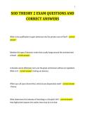 SOD THEORY 2 EXAM QUESTIONS AND&NewLine;CORRECT ANSWERS