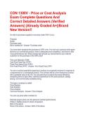 CON 1300V - Price or Cost Analysis Exam Complete Questions And Correct Detailed Answers &lpar;Verified Answers&rpar; &vert;Already Graded A&plus;&vert;&vert;Brand New Version&excl;&excl;