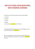 EDF 6224 FINAL EXAM QUESTIONS&NewLine;WITH VERIFIED ANSWERS