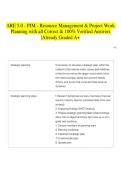 ARE 5&period;0 - PJM - Resource Management & Project Work Planning with all Correct & 100&percnt; Verified Answers &vert;Already Graded A&plus;