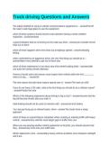 Truck driving Questions & Answers