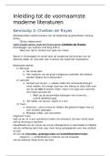 Samenvatting kennisclips inleiding tot de voornaamste moderne literaturen