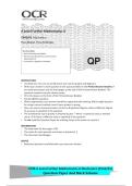 OCR A Level Further Mathematics A Mechanics &NewLine;&lpar;Y543&sol;01&rpar; 