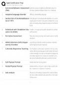SPED certification prep &sol; score 100&percnt; &sol; 2025 update &sol; special education exam study guide