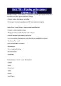 Unit 710 &ndash; Poultry with correct answers 100&percnt;
