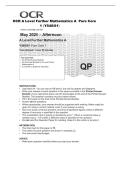 OCR A Level Further Mathematics A  Pure Core &NewLine;1 &lpar;Y540&sol;01&rpar; 