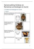 Samenvattin Griekse en Romeinse kunst en archeologie &lpar;partim Grieks&rpar;