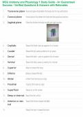 WGU Anatomy and Physiology 1 Study Guide - A&plus; Guaranteed Success - Verified Questions & Answers with Rationales