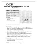 OCR A Level Further Mathematics A  Pure Core &NewLine;1&lpar;Y540&sol;01&rpar; VERIFIED QP &NewLine;AND MS