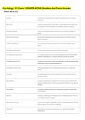 Psychology 101 Exam 2 UPDATED ACTUAL Questions And Correct Answers