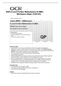 OCR A Level Further Mathematics B &lpar;MEI&rpar;  &NewLine;Mechanics Major &lpar;Y421&sol;01&rpar; 