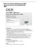 OCR A Level Further Mathematics B &lpar;MEI&rpar;  &NewLine;Mechanics Minor&lpar;Y431&sol;01&rpar;VERIFIED QP