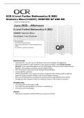 OCR A Level Further Mathematics B &lpar;MEI&rpar;  &NewLine;Statistics Minor&lpar;Y432&sol;01&rpar; VERIFIED QP AND MS  