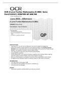 OCR A Level Further Mathematics B &lpar;MEI&rpar;  Extra &NewLine;Pure&lpar;Y435&sol;01&rpar; VERIFIED QP AND MS 