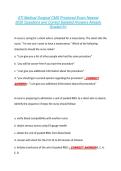 ATI Medical Surgical CMS Proctored Exam Newest &NewLine;2026 Questions and Correct Detailed Answers Already &NewLine;Graded A&plus; 