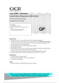 June 2026 &ndash; Afternoon &NewLine;A Level Further Mathematics B &lpar;MEI&rpar; Y436&sol;01 &NewLine;Further Pure with Technology
