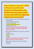 Ontario Oil Burner Technician 2 &lpar;OBT2&rpar;&NewLine;Certification Exam With Actual&NewLine;Questions & Verified Answers&comma; Plus&NewLine;Explained Rationales&sol;Expert Verified&NewLine;For Guaranteed 100&percnt; Pass 2026&sol;Latest&NewLine;Update&sol;Instant Download Pdf
