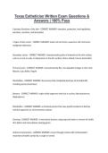 Texas Esthetician Written Exam Questions & Answers &vert; 100&percnt; Pass