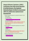 Compilation Bundle For Ontario Oil Burner Technician 1 &lpar;OBT1&rpar; & &lpar;OBT2&rpar; Certification Exam With Actual Questions & Verified Answers&comma; Plus Explained Rationales&sol;Expert Verified For Guaranteed 100&percnt; Pass 2026&sol;Latest Update&sol;Instant Download Pdf