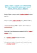 MPOETC Exam 12 Vehicle Code Enforcement & &NewLine;DUI Exam Newest 2026 Questions and Correct &NewLine;Detailed AMPOETC Exam 12 Vehicle Code Enforcement & &NewLine;DUI Exam Newest 2026 Questions and Correct &NewLine;Detailed Answers Already Graded A&plus; nswers Already Graded A&plus; 
