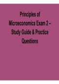 Principles of Microeconomics Exam 2 Study Guide and Practice Questions Microeconomics Answers Economic Theory Review 2025&sol; 2026