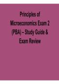 Principles of Microeconomics Exam 2 PBA Study Guide and Exam Review Microeconomics Practice Questions Answers Economic Theory Review 2025&sol; 2026