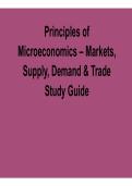 Principles of Microeconomics Markets Supply Demand and Trade Study Guide Microeconomics Practice Questions Answers Economic Theory Review 2025&sol; 2026