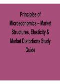 Principles of Microeconomics Market Structures Elasticity and Market Distortions Study Guide Microeconomics Practice Questions Answers Economic Theory Review 2025&sol; 2026