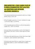 FIRE INSPECTOR 1 STUDY GUIDE STATE OF&NewLine;FLORIDA EXAMINATION TEST 2026 FULL&NewLine;450 QUESTIONS AND DETAILED&NewLine;SOLUTIONS GRADED A&plus;
