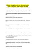 NGWA - Study Questions - General Drilling Exam Questions and Correct Answers
