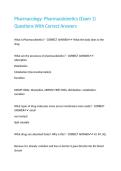 Pharmacology- Pharmacokinetics &lpar;Exam 1&rpar; Questions With Correct Answers&period;