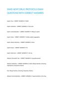 SNHD AEMT DRUG PROTOCOLS EXAM QUESTIONS WITH CORRECT ANSWERS
