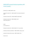 SNHD AEMT protocol study set questions with correct answers