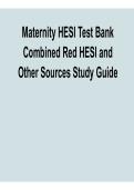 Maternity HESI Test Bank Combined Red HESI and Other Sources Study Guide Maternal Child Health Nursing Practice Questions Answers Exam Review 2025&sol; 2026