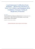 Lead Abatement Exam Prep 2026&sol;2027 &ndash; NJ&comma; OSHA&comma; HUD&NewLine;