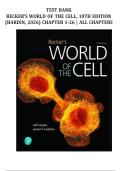 Test Bank - Becker's World of the Cell&comma; 10th Edition &lpar;Hardin&comma; 2026&rpar; Chapter 1-26 &vert; All Chapters