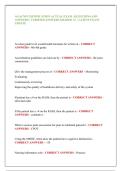AGACNP CERTIFICATION ACTUAL EXAM &vert; QUESTIONS AND &NewLine;ANSWERS &vert; VERIFIED ANSWERS GRADED A&plus; &vert; LATEST EXAM &NewLine;UPDATE