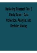 Marketing Research Test 3 Study Guide Data Collection Analysis and Decision Making Marketing Research Answers Business Analytics Review 2025&sol; 2026