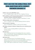FIRST AID FOR THE USMLE FINAL TEST&NewLine;2026 QUESTIONS WITH CORRECT&NewLine;ANSWERS GRADED A&plus;
