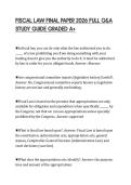 FISCAL LAW FINAL PAPER 2026 FULL Q&A&NewLine;STUDY GUIDE GRADED A&plus;