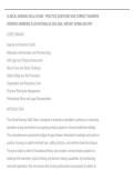 CLINICAL NURSING SKILLS EXAM &ndash; PRACTICE QUESTIONS AND CORRECT ANSWERS&NewLine;&lpar;VERIFIED ANSWERS&rpar; PLUS RATIONALES 2026 Q&A &vert; INSTANT DOWNLOAD PDF&period;
