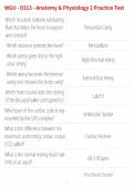 WGU - D313 - Anatomy & Physiology 2 Practice Test Exam &lpar;Recent exam&rpar; Fully solved & updated  Latest Update &NewLine;