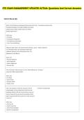 ETS EXAM-MANAGEMENT UPDATED ACTUAL Questions And Correct Answers 
