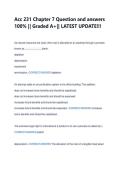 Acc 231 Chapter 7 Question and answers &NewLine;100&percnt; &vert;&vert; Graded A&plus;&vert;&vert; LATEST UPDATE&excl;&excl;&excl;