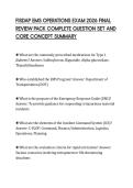 FISDAP EMS OPERATIONS EXAM 2026 FINAL&NewLine;REVIEW PACK COMPLETE QUESTION SET AND&NewLine;CORE CONCEPT SUMMARY
