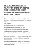 FISDAP EMS OPERATIONS EXAM 2026&NewLine;PRACTICE TEST QUESTIONS AND DETAILED&NewLine;RADIO COMMUNICATIONS INCIDENT&NewLine;COMMAND AND RESOURCE MANAGEMENT&NewLine;BREAKDOWN FULL REVIEW