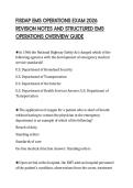 FISDAP EMS OPERATIONS EXAM 2026&NewLine;REVISION NOTES AND STRUCTURED EMS&NewLine;OPERATIONS OVERVIEW GUIDE&NewLine;